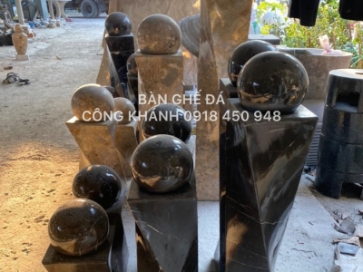 Sở hữu thiết kế lư hương trụ đá bi xoay size lớn sang trọng