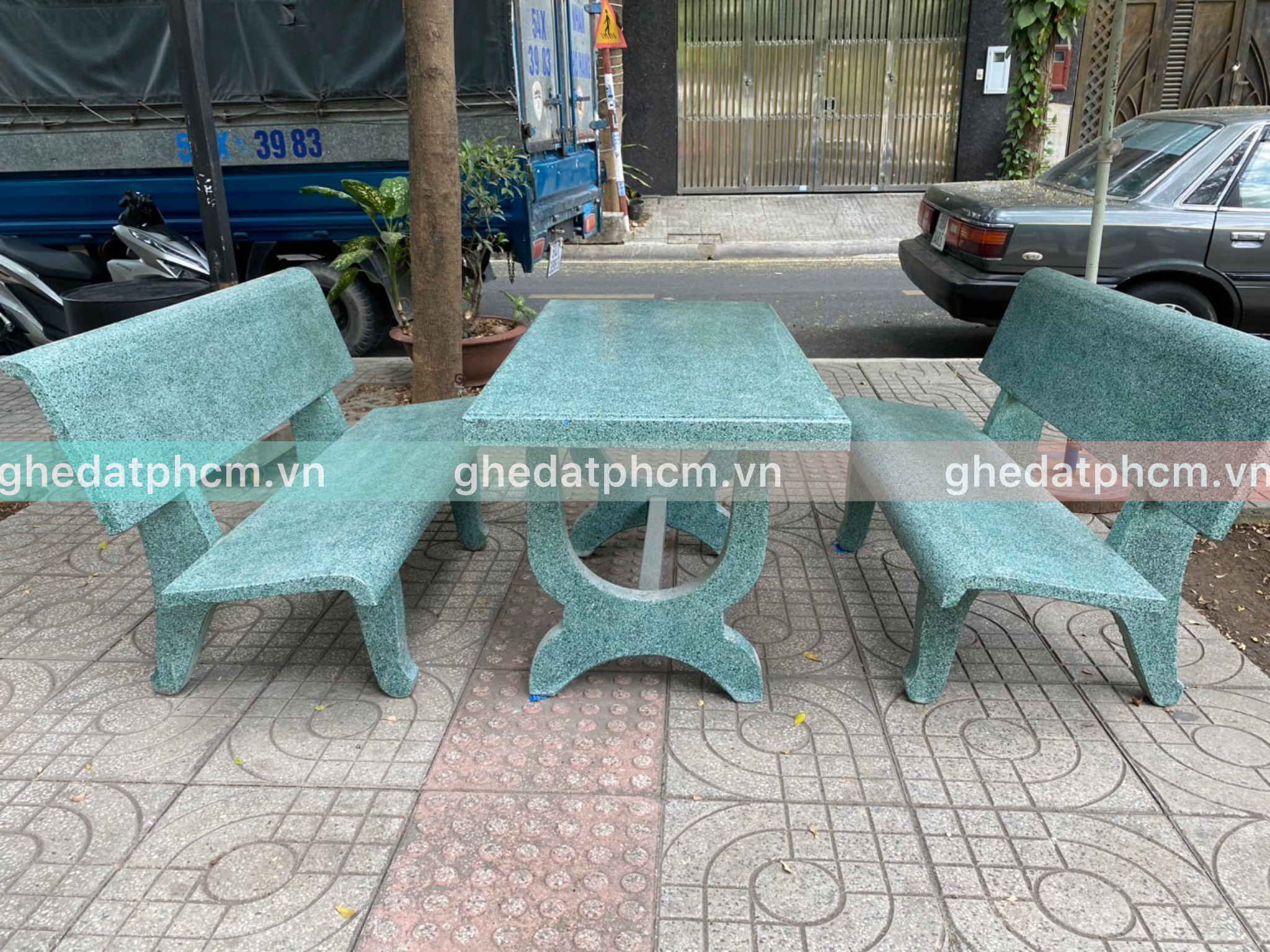 Bàn ghế đá vuông giá rẻ chất lượng